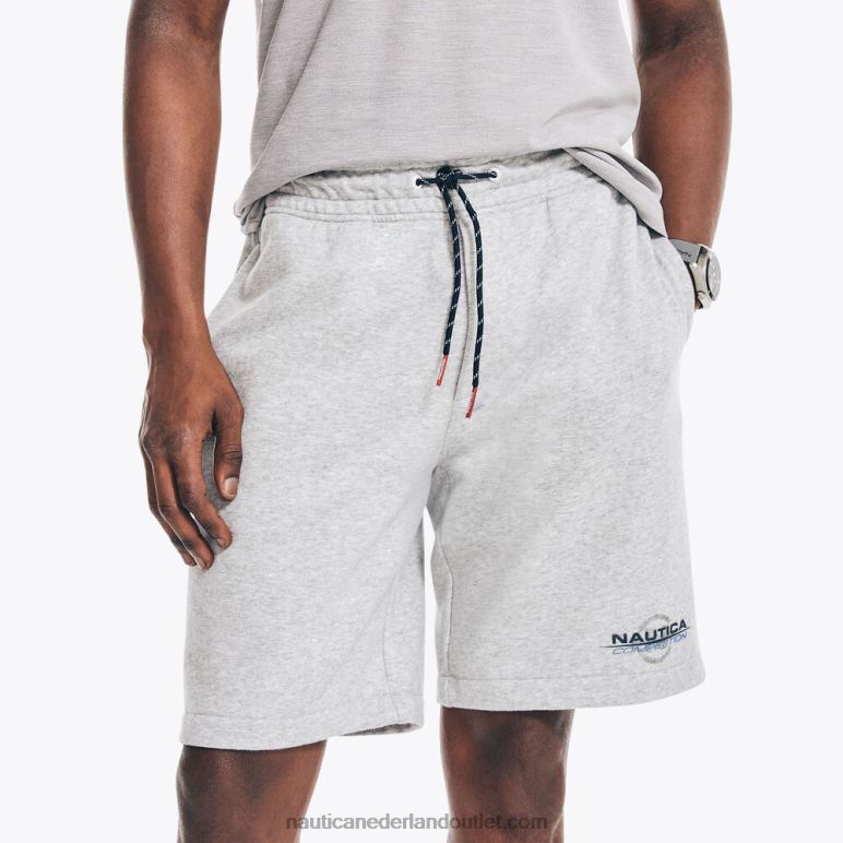 competitie duurzaam vervaardigde 9 "fleece short grijze heide Nautica 0828F223 Heren