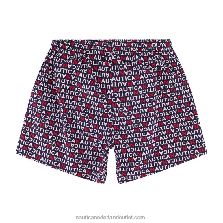 Geweven boxershort met logoprint delphinium blauw Nautica 0828F80 Heren