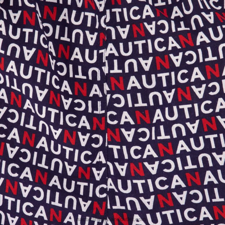 Geweven boxershort met logoprint delphinium blauw Nautica 0828F80 Heren