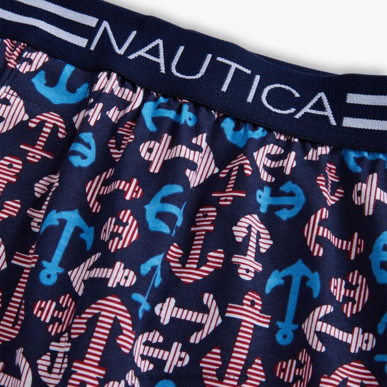 boxershort met ankerprint echte marine Nautica 0828F652 Heren
