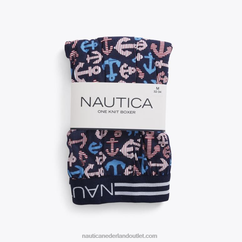 boxershort met ankerprint echte marine Nautica 0828F652 Heren