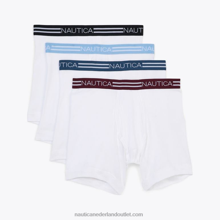 katoenen boxershorts 4-pack abalone heide Nautica 0828F686 Heren