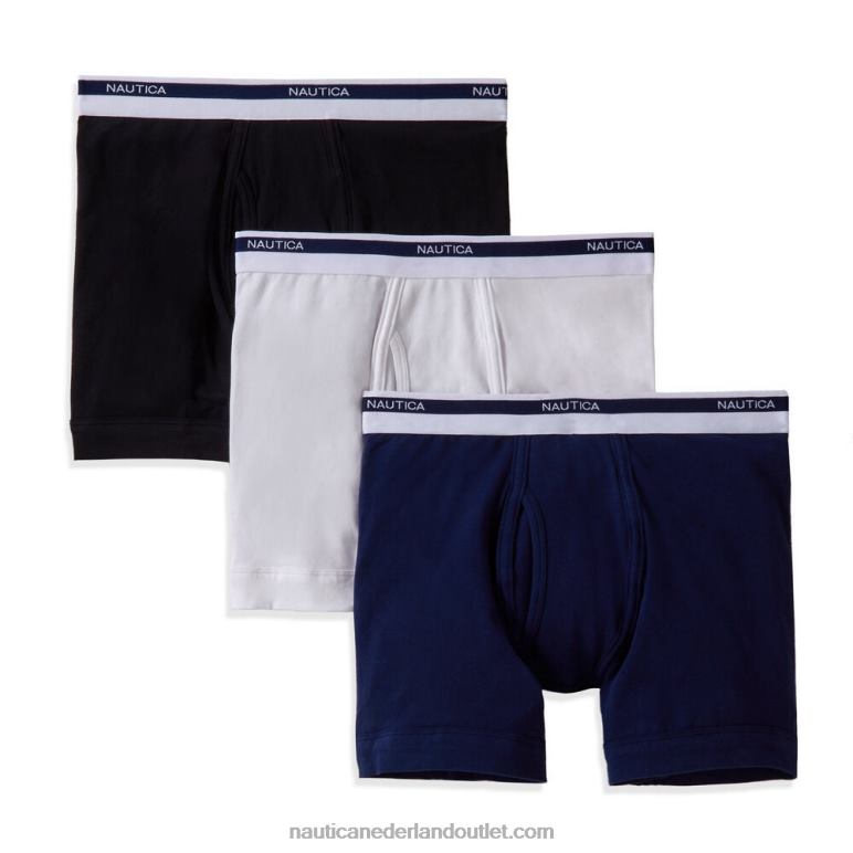 katoenen stretch boxershorts 3-pack houtskool t Nautica 0828F730 Heren