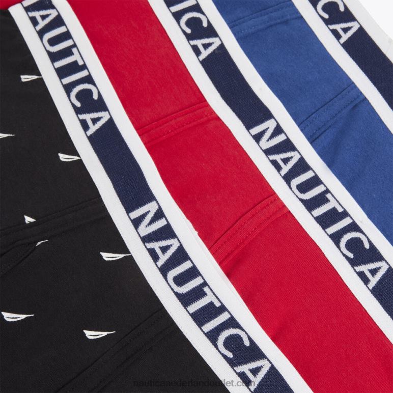 katoenen stretch boxershorts 3-pack zinfandel Nautica 0828F97 Heren