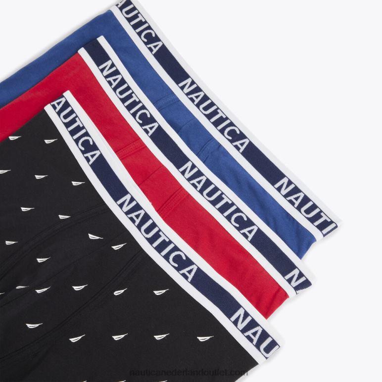 stretch boxershorts 3-pack zinfandel Nautica 0828F635 Heren