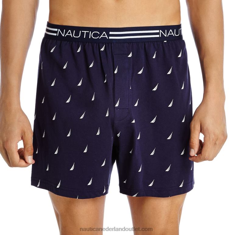 stretch gebreide boxershorts capri blauw Nautica 0828F70 Heren