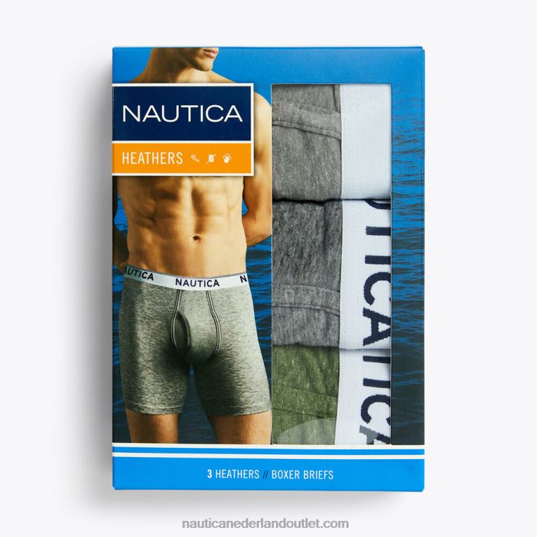 stretch performance boxershorts 3-pack groene appel Nautica 0828F605 Heren