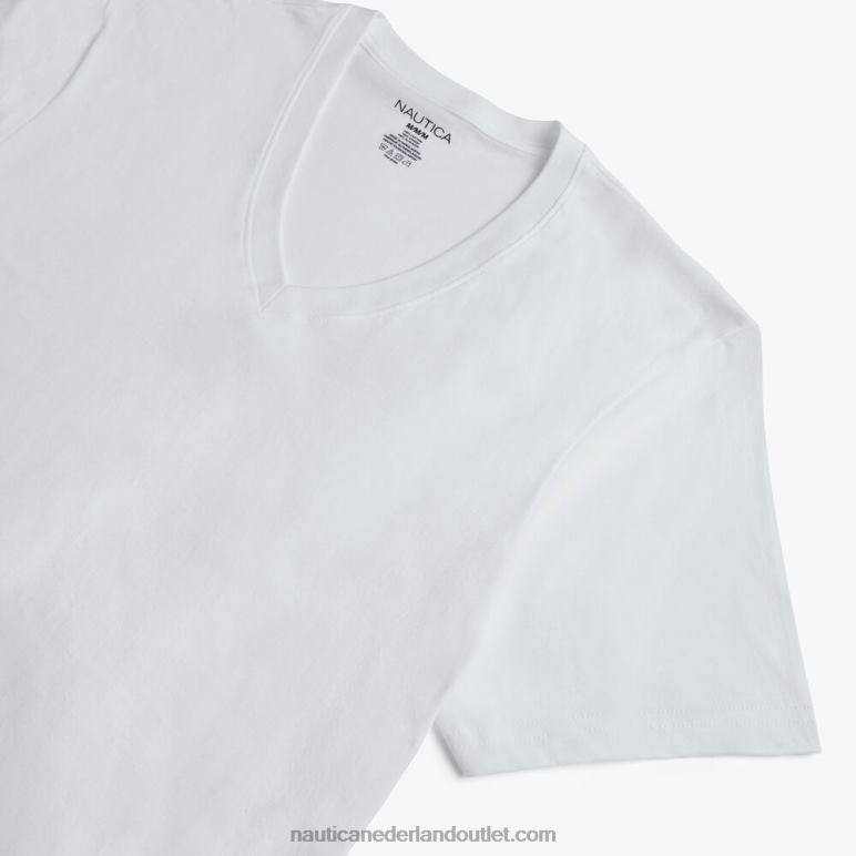 v-hals t-shirts 5-pack antieke whitewash Nautica 0828F117 Heren