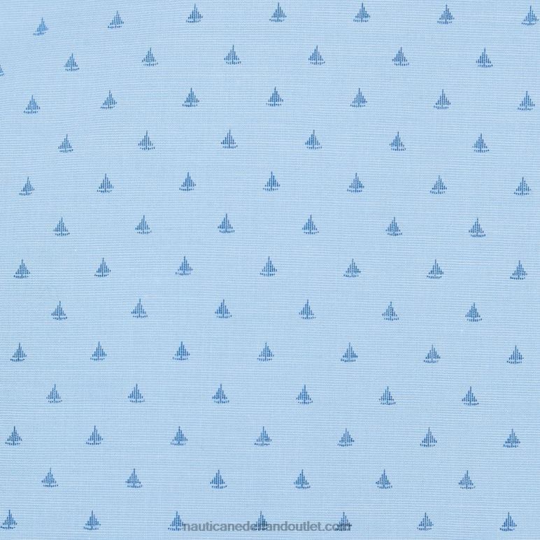 Overhemd met korte mouwen met zeilbootprint kleine jongen blauw Nautica 0828F225 Heren