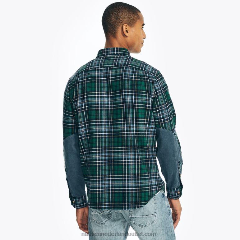 duurzaam vervaardigd flanellen geruit hemd kosmische varen Nautica 0828F474 Heren