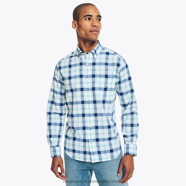 duurzaam vervaardigd geruit hemd Helder wit Nautica 0828F534 Heren