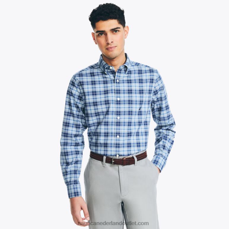 duurzaam vervaardigd geruit hemd middag blauw Nautica 0828F351 Heren