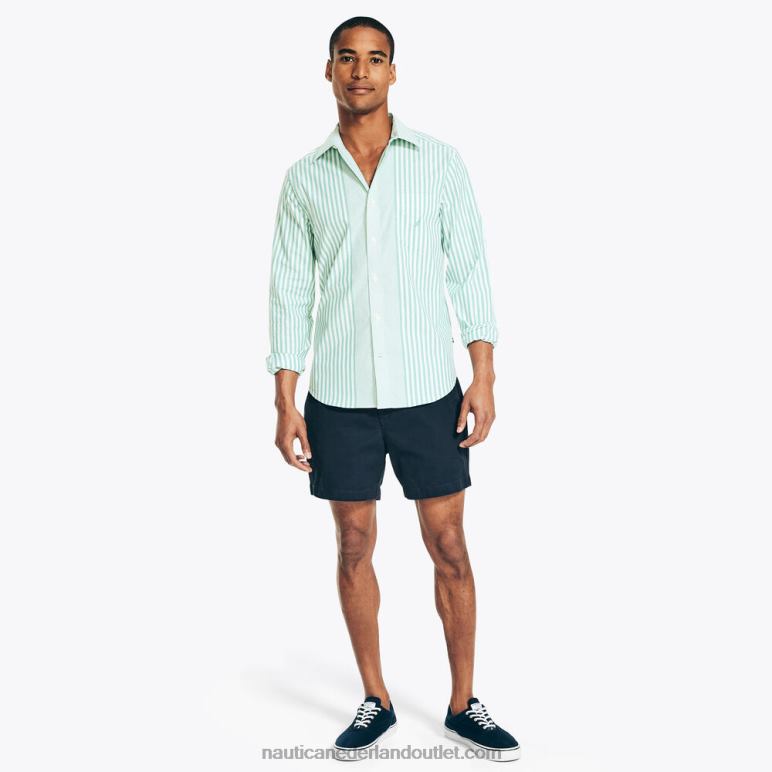 gestreept Oxford-hemd donkere dille Nautica 0828F329 Heren