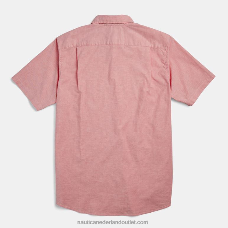 groot en lang Oxford-overhemd met klassieke pasvorm en stretch koraal droom Nautica 0828F720 Heren