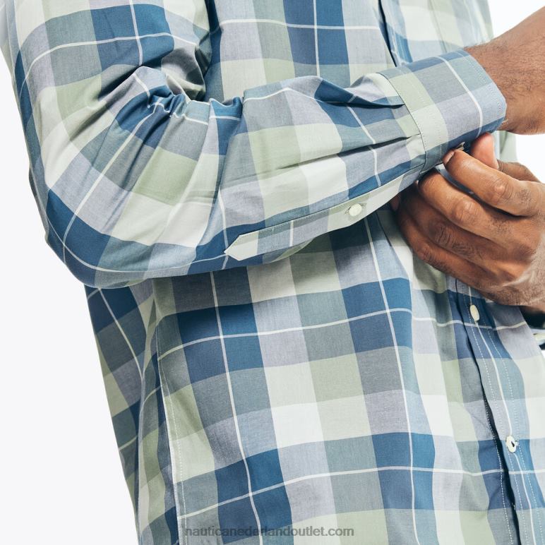 groot en lang geruit popeline overhemd jade bosheide Nautica 0828F634 Heren