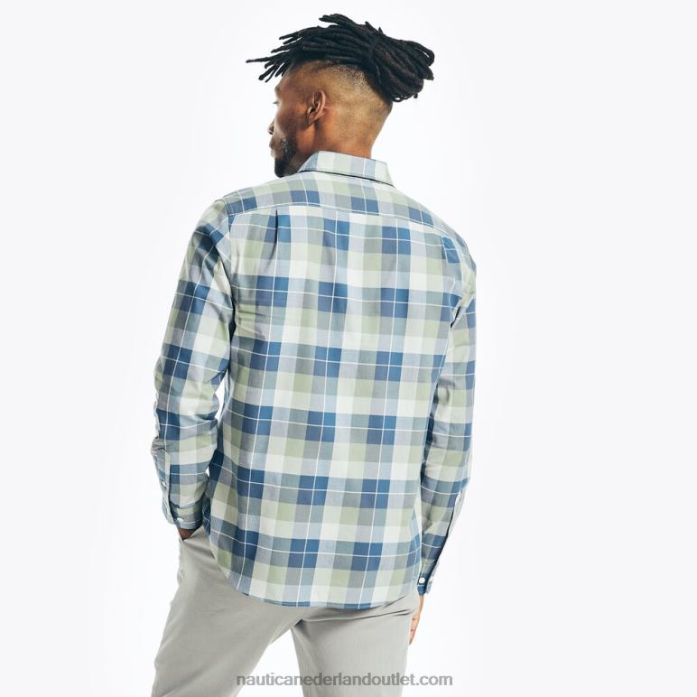 groot en lang geruit popeline overhemd jade bosheide Nautica 0828F634 Heren