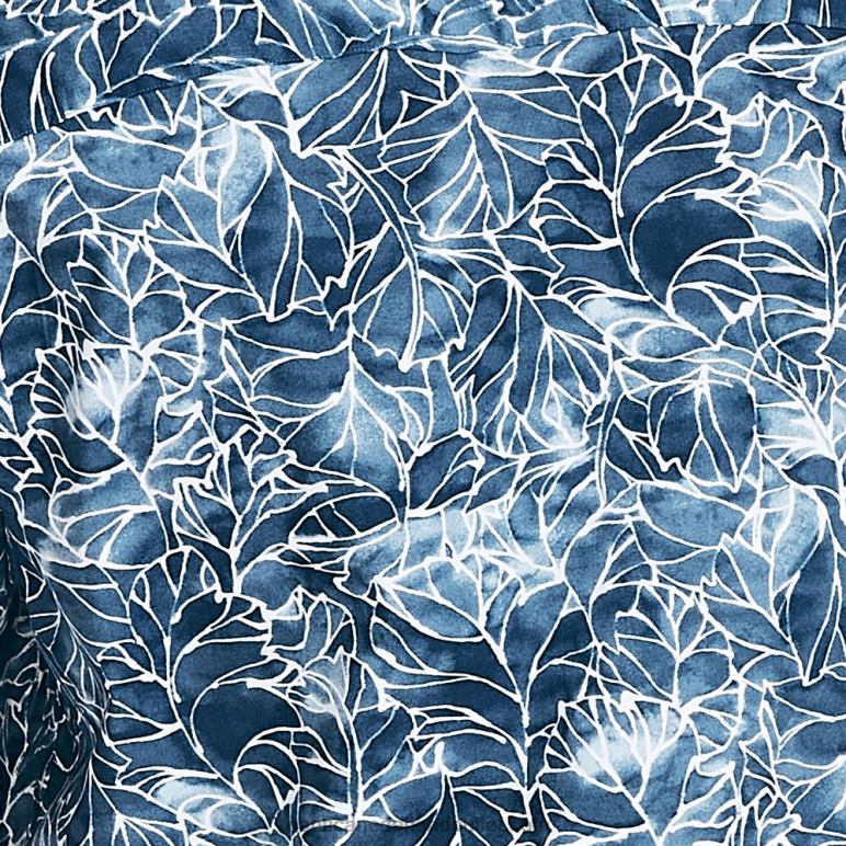 groot en lang klassiek fit kampshirt met print landgoed blauw Nautica 0828F592 Heren