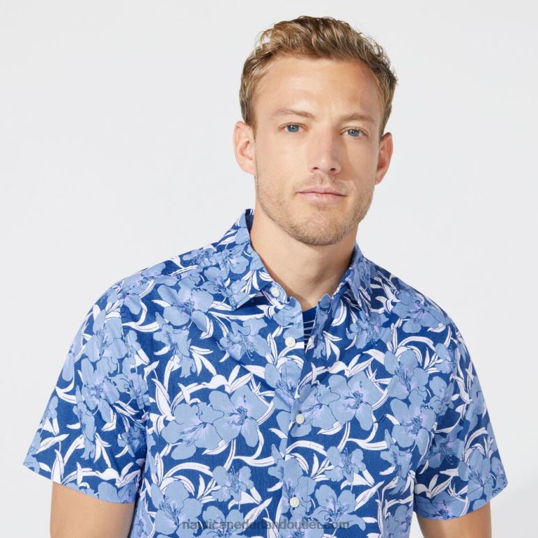 groot en lang navtech-overhemd met bloemenprint limoges Nautica 0828F668 Heren