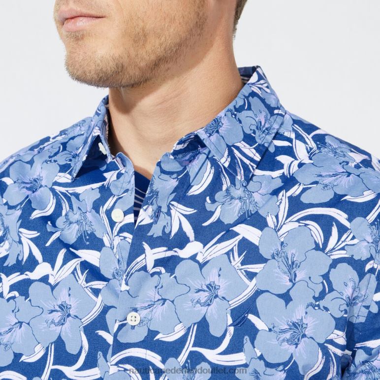 groot en lang navtech-overhemd met bloemenprint limoges Nautica 0828F668 Heren