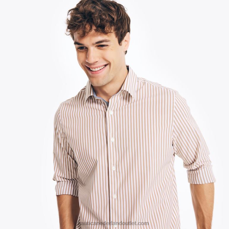 navtech trim fit gestreept overhemd allemaal kruiden Nautica 0828F260 Heren