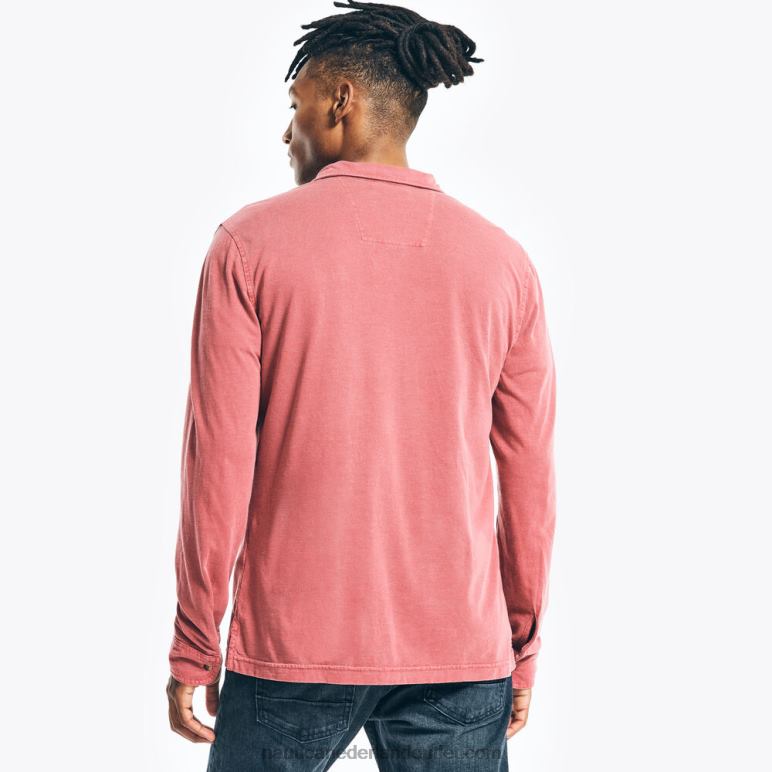 overhemd van gebreid katoen met klassieke pasvorm nazomer Nautica 0828F377 Heren