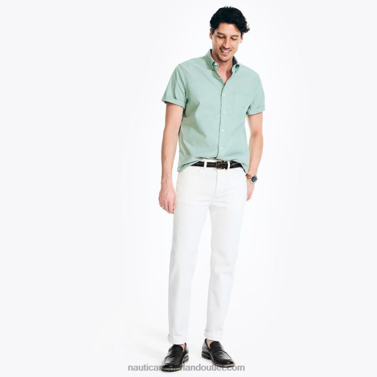 oxford overhemd met korte mouwen groene appel Nautica 0828F565 Heren