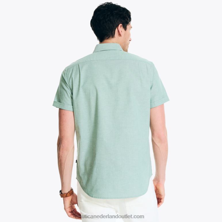 oxford overhemd met korte mouwen groene appel Nautica 0828F565 Heren