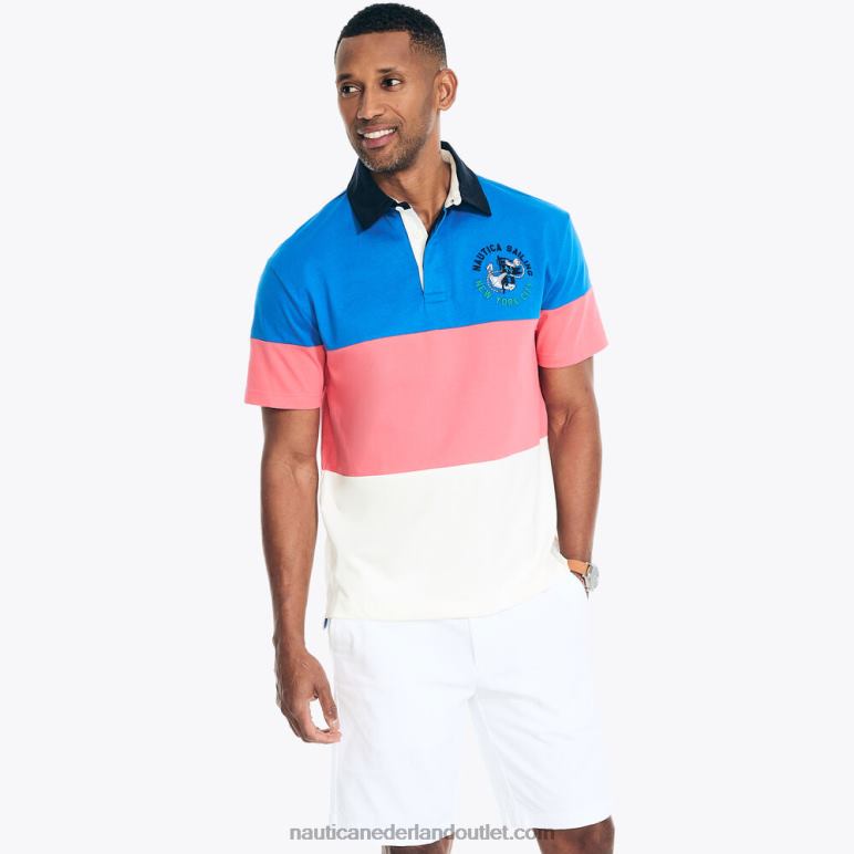 Rugby poloshirt met relaxte pasvorm echte marine Nautica 0828F467 Heren