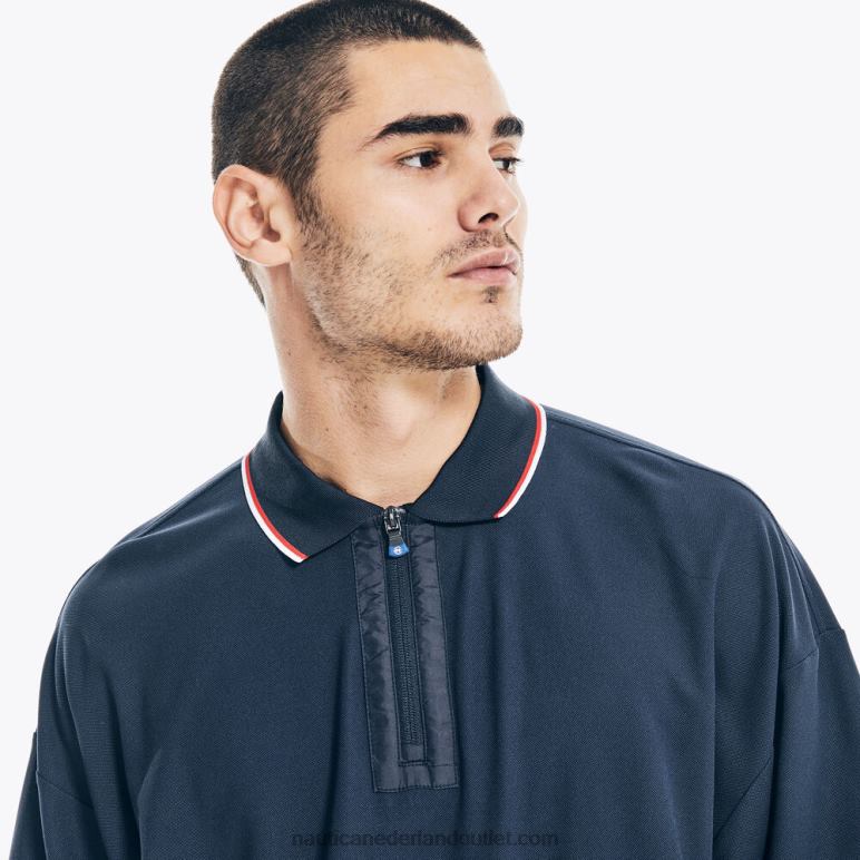 competitie duurzaam vervaardigde polo met relaxte pasvorm marine Nautica 0828F576 Heren