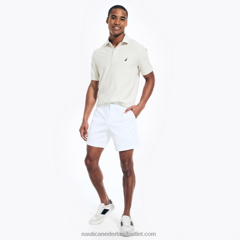 duurzaam vervaardigde dekpolo met klassieke pasvorm havermout heide Nautica 0828F155 Heren