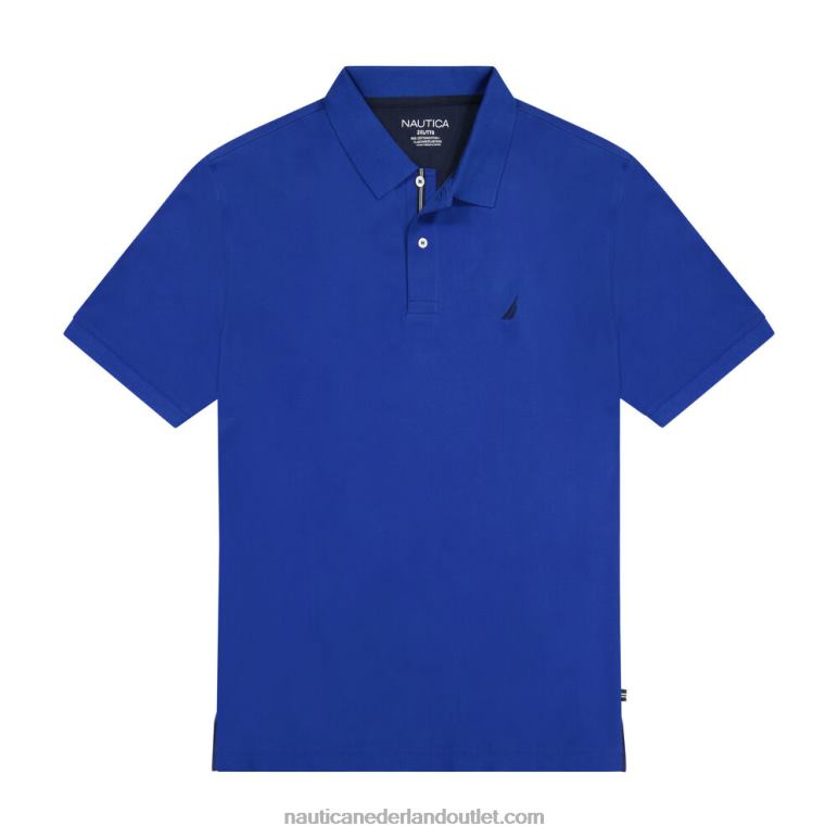 grote en lange klassieke fit performance dekpolo aqua lucht Nautica 0828F630 Heren