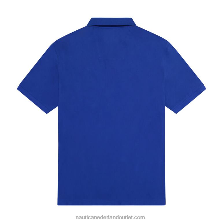 grote en lange klassieke fit performance dekpolo aqua lucht Nautica 0828F630 Heren