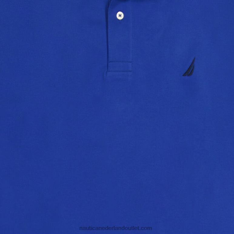 grote en lange klassieke fit performance dekpolo aqua lucht Nautica 0828F630 Heren