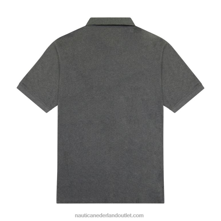 grote & lange dekpolo met klassieke pasvorm houtskool heide Nautica 0828F430 Heren