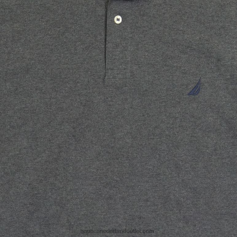 grote & lange dekpolo met klassieke pasvorm houtskool heide Nautica 0828F430 Heren