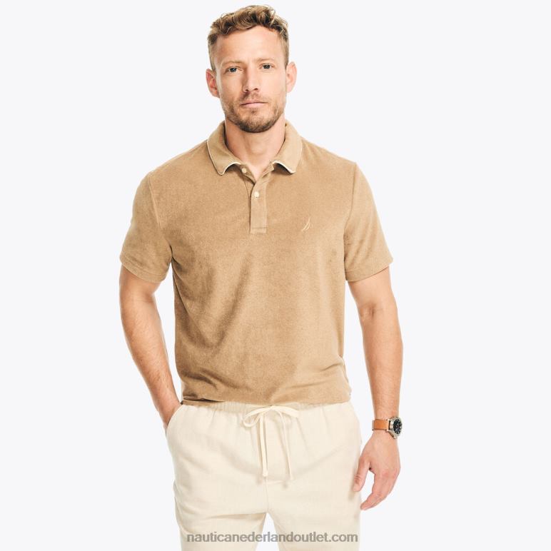 klassieke pasvorm polo rauwe omber Nautica 0828F340 Heren