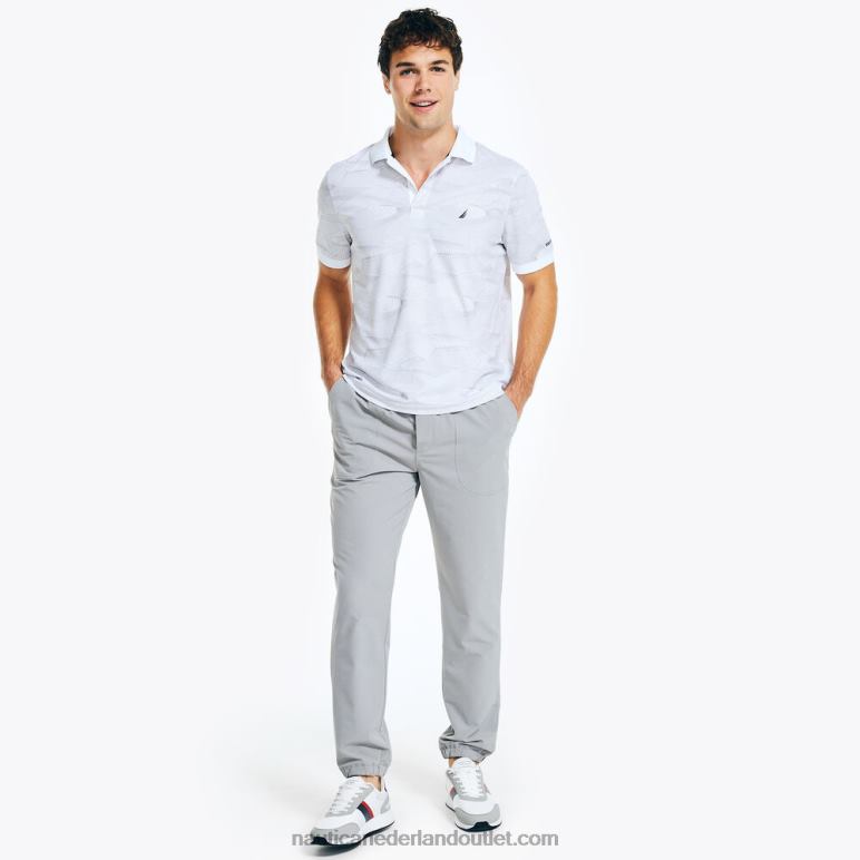 navtech duurzaam vervaardigd poloshirt met klassieke pasvorm en print Helder wit Nautica 0828F439 Heren