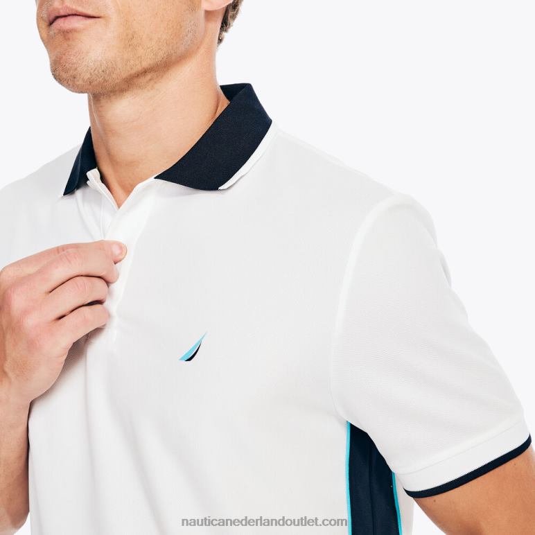 navtech duurzaam vervaardigde classic fit polo Helder wit Nautica 0828F588 Heren