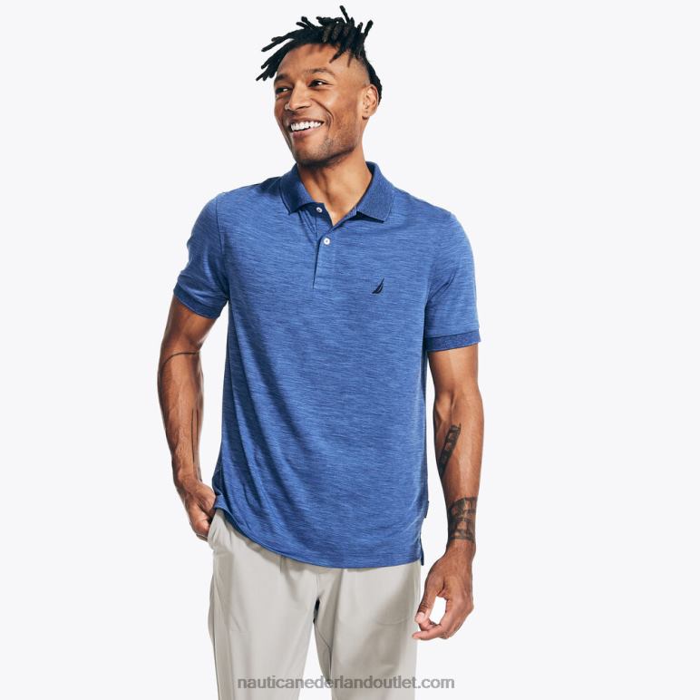 navtech polo met klassieke pasvorm stellaire blauwe heide Nautica 0828F7 Heren