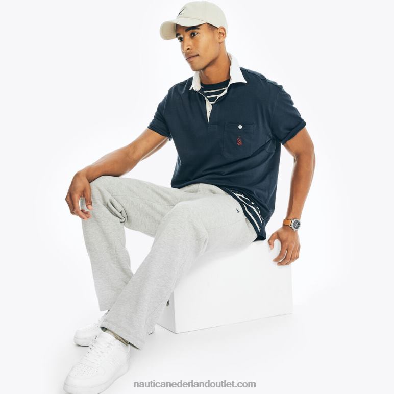 polo met relaxte pasvorm en logozak marine Nautica 0828F445 Heren