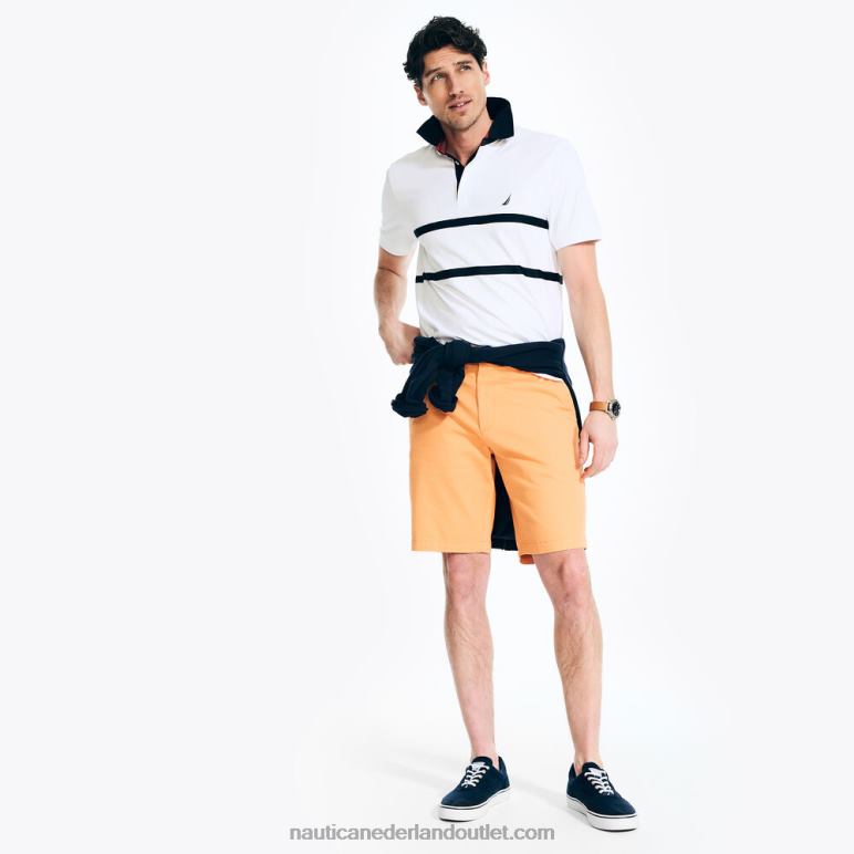 rugby poloshirt met klassieke pasvorm Helder wit Nautica 0828F392 Heren