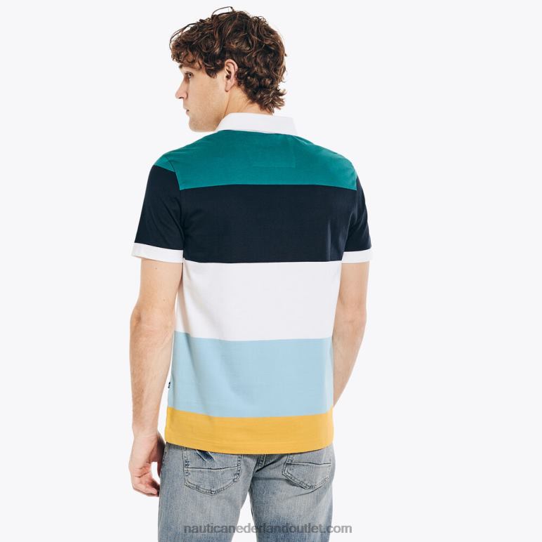 rugby poloshirt met klassieke pasvorm Helder wit Nautica 0828F415 Heren