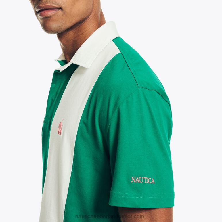 rugby poloshirt met klassieke pasvorm donkere dille Nautica 0828F479 Heren