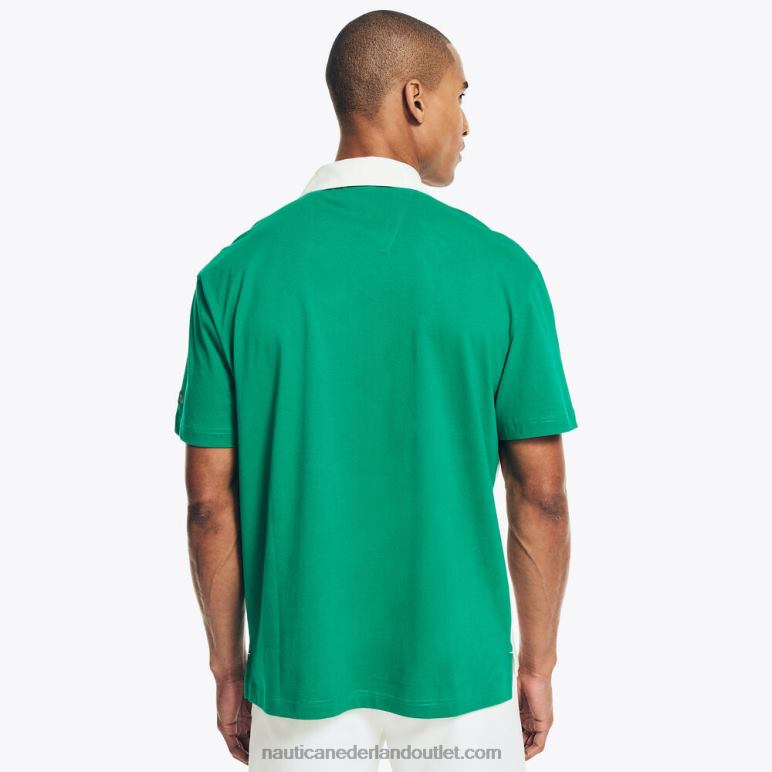 rugby poloshirt met klassieke pasvorm donkere dille Nautica 0828F479 Heren