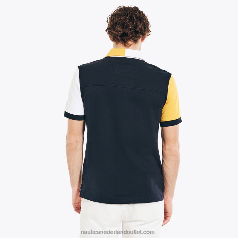 rugby poloshirt met klassieke pasvorm marine Nautica 0828F375 Heren