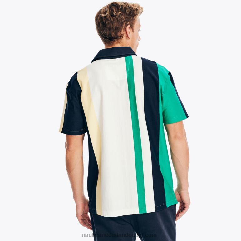 rugby poloshirt met klassieke pasvorm zeil wit Nautica 0828F364 Heren