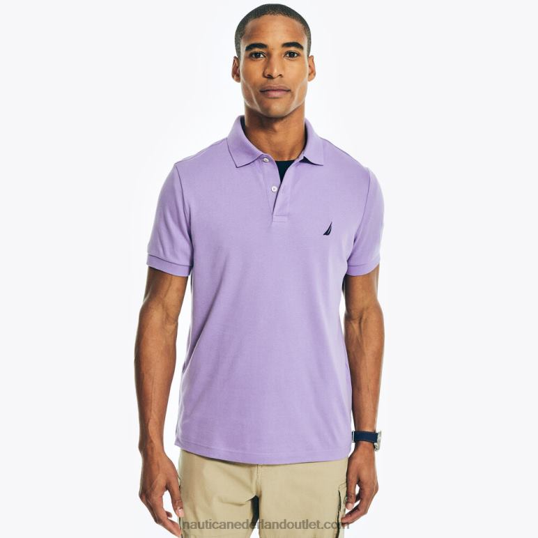 slim fit interlock deck polo oceaan violet Nautica 0828F10 Heren