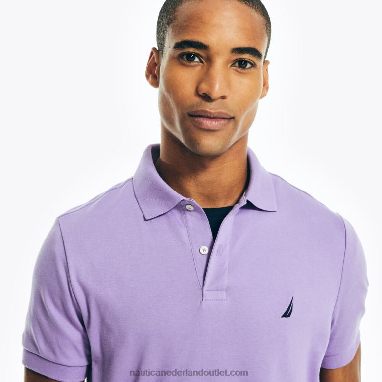 slim fit interlock deck polo oceaan violet Nautica 0828F10 Heren