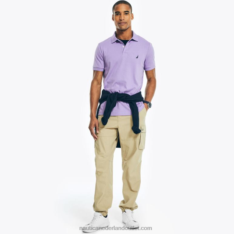 slim fit interlock deck polo oceaan violet Nautica 0828F10 Heren