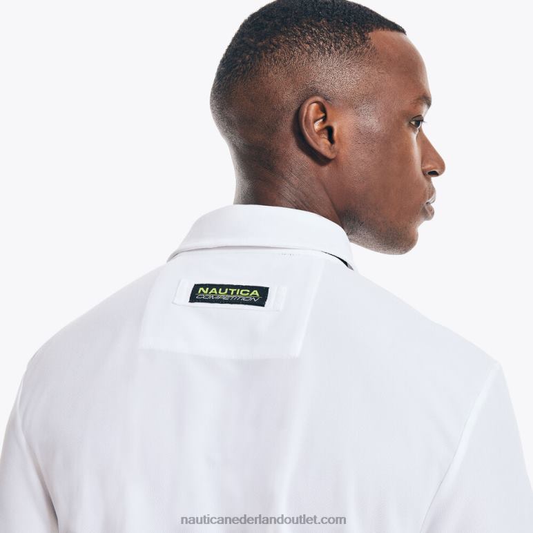 wedstrijd duurzaam vervaardigde polo met klassieke pasvorm Helder wit Nautica 0828F497 Heren
